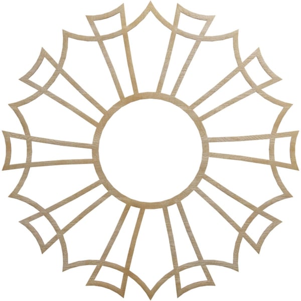 Ekena Millwork Augustus Wood Fretwork Pierced Ceiling Medallion, Hickory, 38"OD x 13 3/8"ID x 3/8"T CMWP38X38X0375AUHI - main